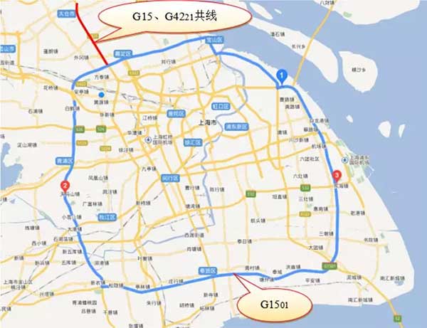 二是规划g4221沪武高速公路(上海境内与g15共线,南起嘉定g15-g1501