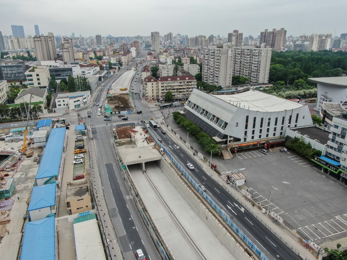 北横通道隆昌路下立交进入收尾阶段