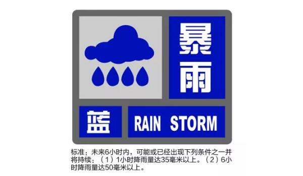 暴雨蓝色预警刚刚发布！目前“一蓝一黄”预警高挂