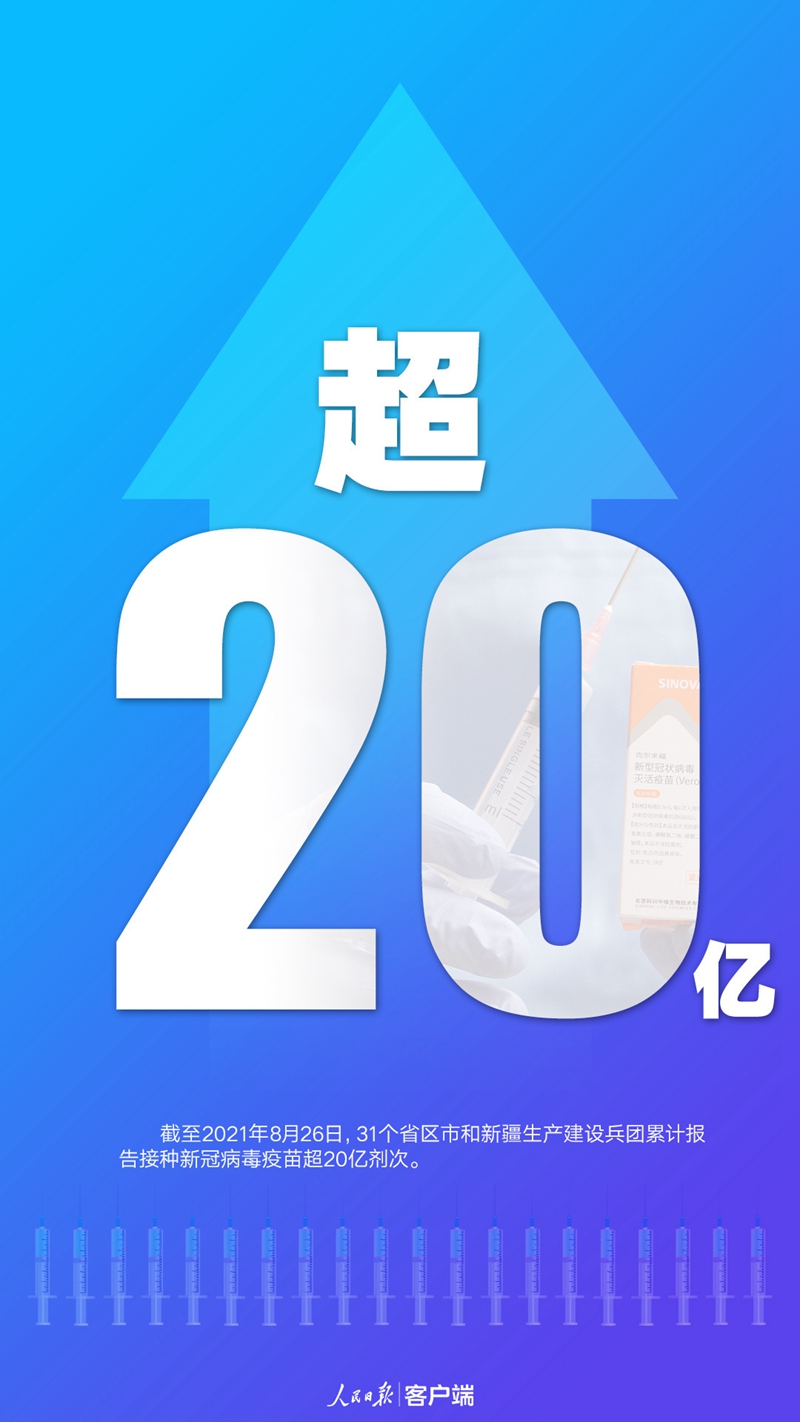 全国新冠疫苗接种超20亿剂次