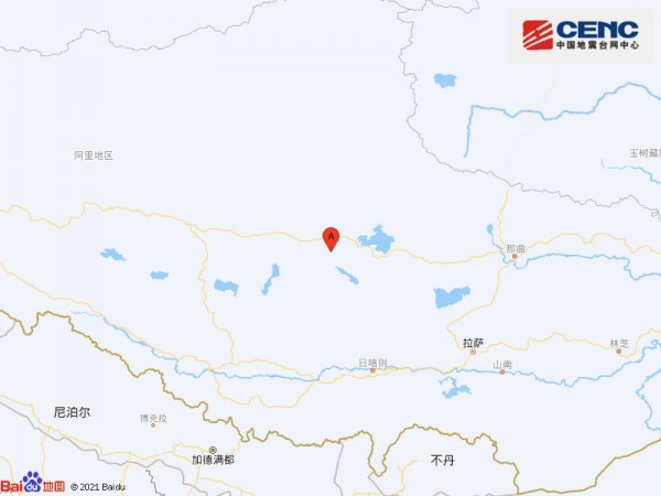 西藏那曲市双湖县发生5.8级地震，震源深度10千米