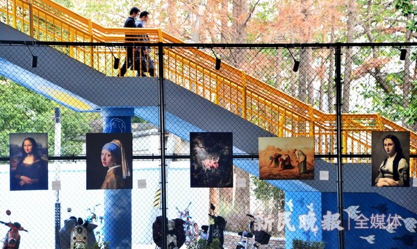 “水泥森林”变身公共艺术空间  高架桥下的“一墙露天美术馆”亮相