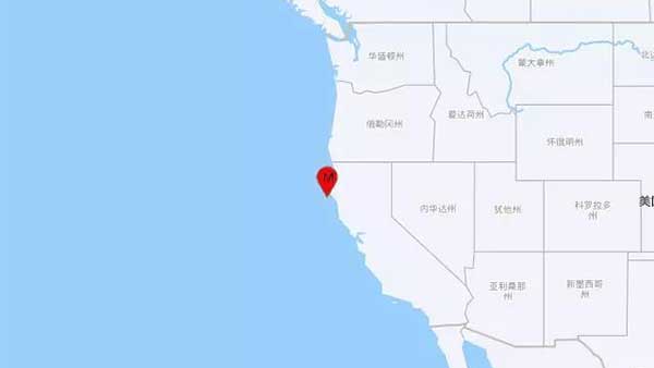 美国加利福尼亚州沿岸近海发生6.1级地震 暂无人员伤亡报告
