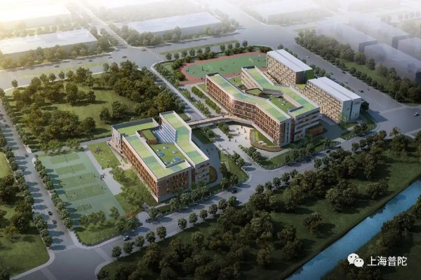 普陀区桃浦智创城祁连山路226号效果图抢先看图说:中学部中庭效果图